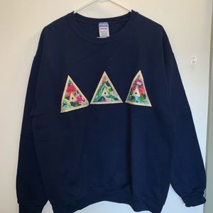 Tri Delta Letters Crew Neck